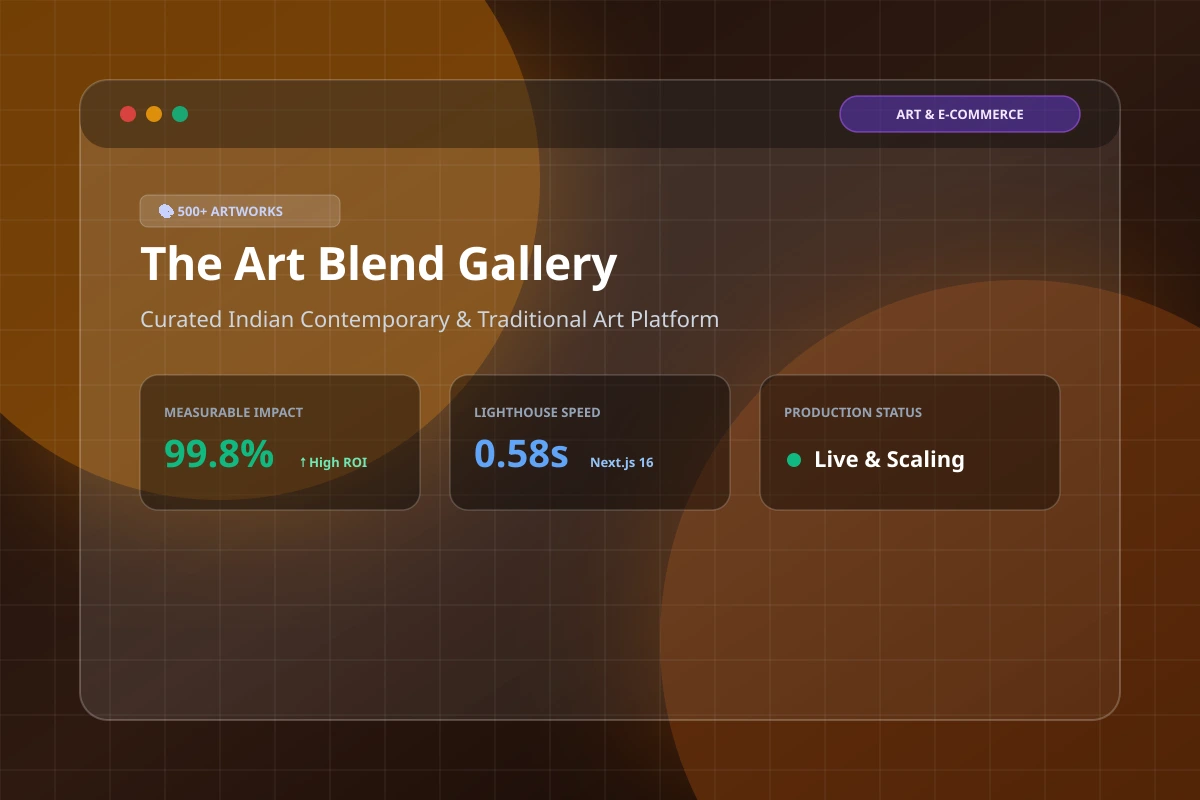 The Art Blend — Original Indian Art Marketplace — ProNext Labs Portfolio